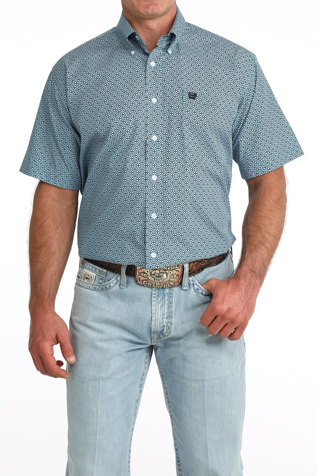 Men's Classic Fit Button-Down Western Shirt