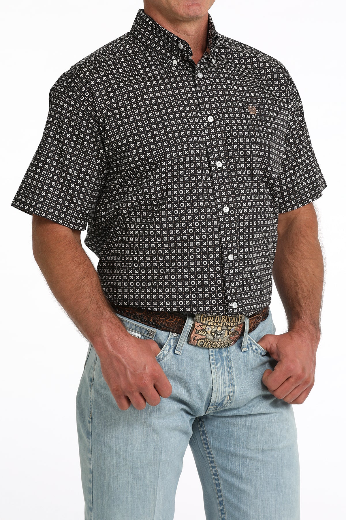 Men's Classic Fit Button-Down Western Shirt