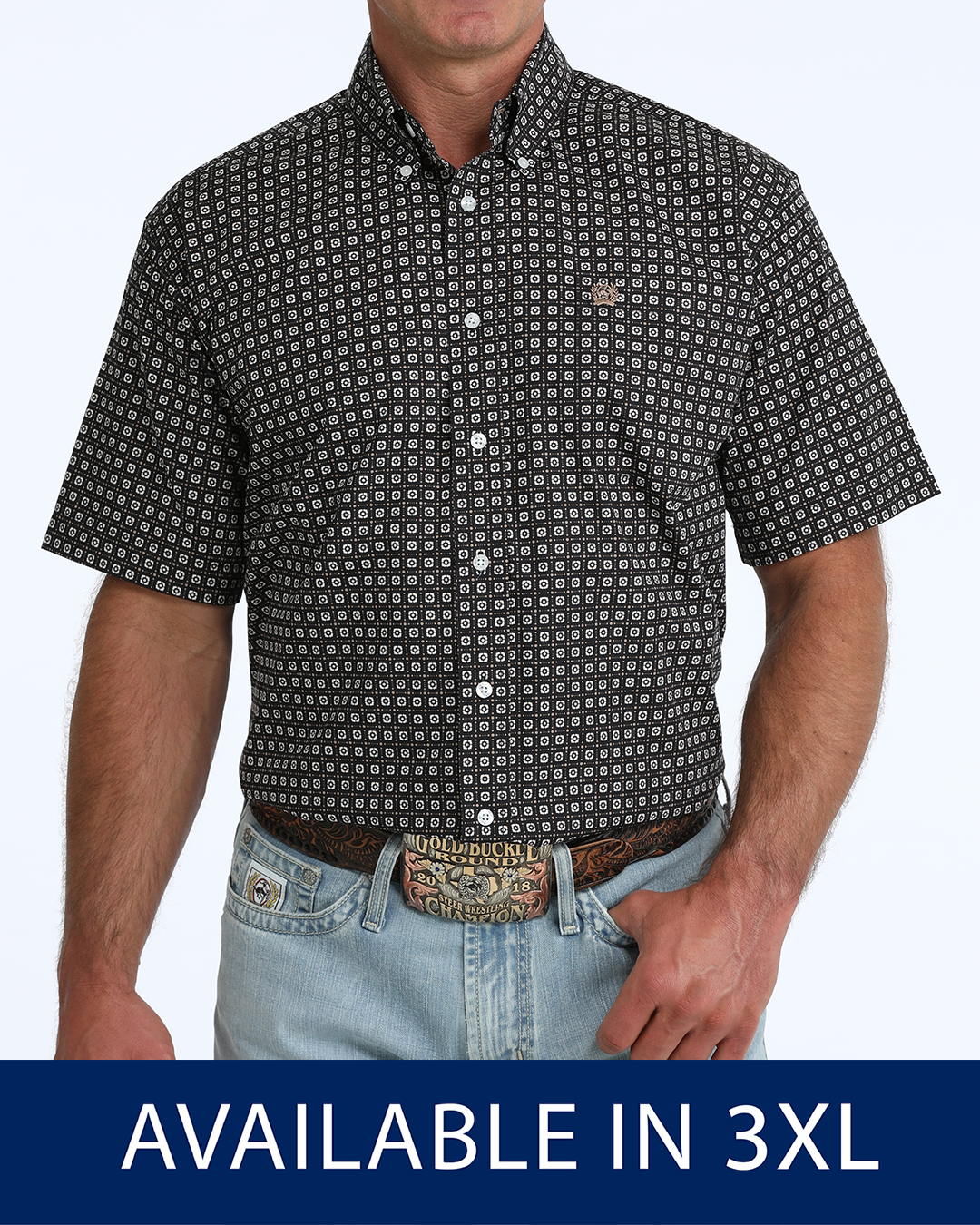 Men's Classic Fit Button-Down Western Shirt