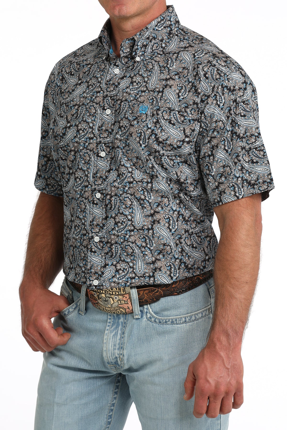 Men's Classic Fit Button-Down Western Shirt