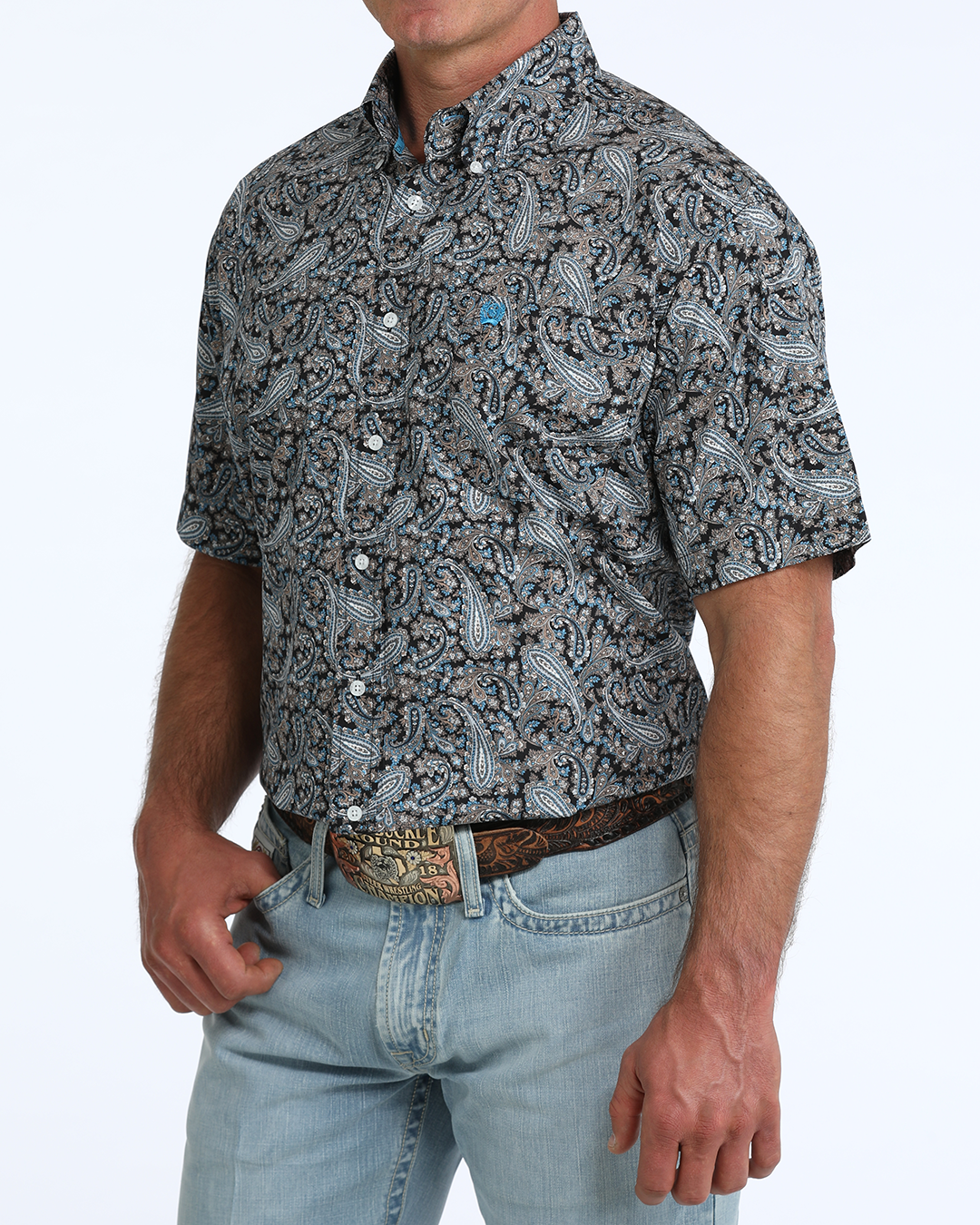 Men's Classic Fit Button-Down Western Shirt