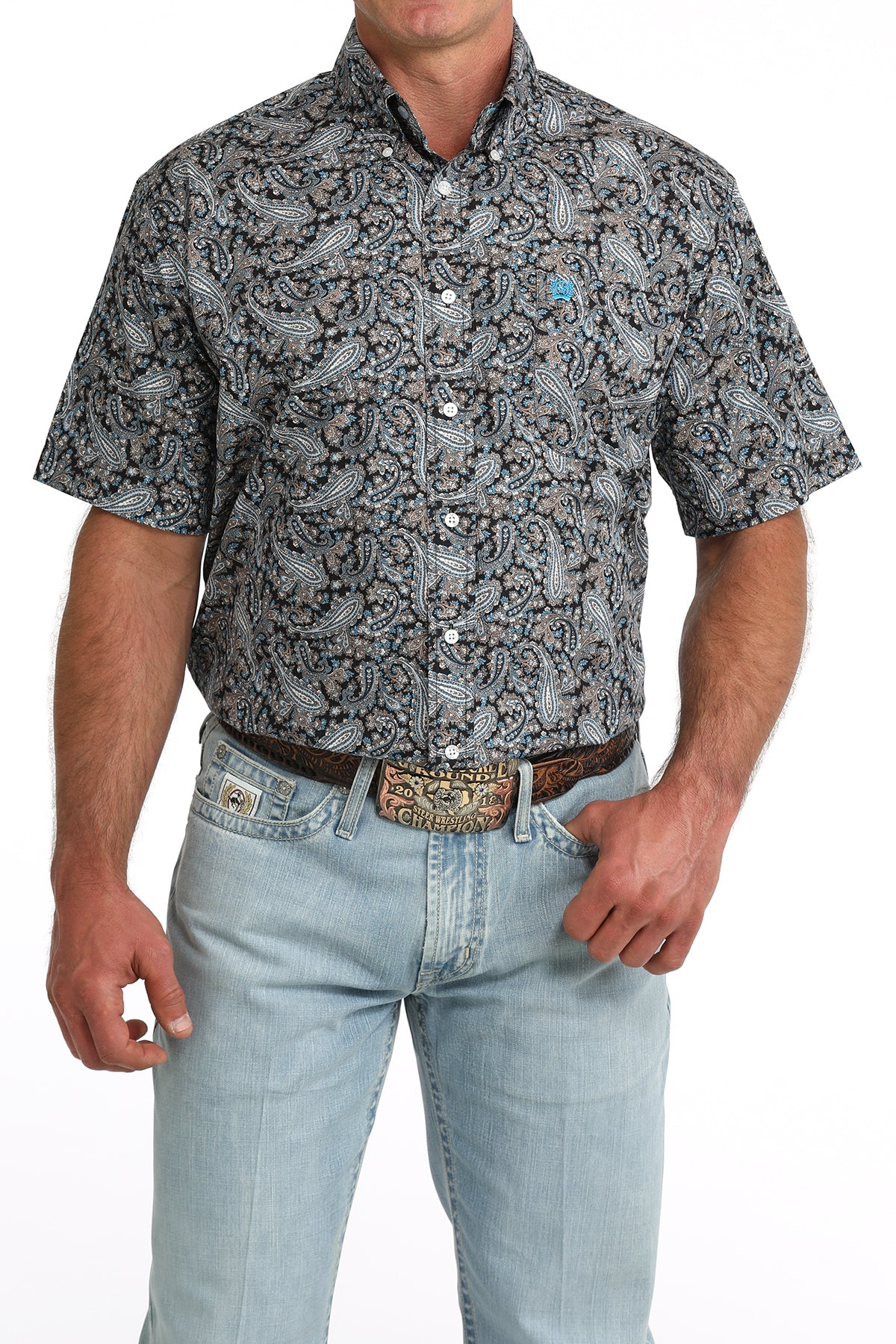 Men's Classic Fit Button-Down Western Shirt