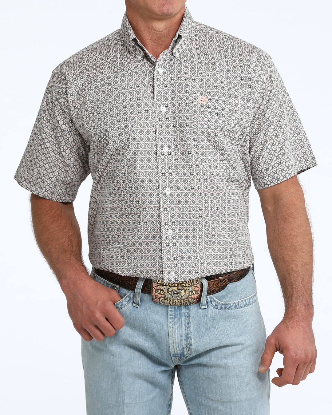 Men's Classic Fit Button-Down Western Shirt
