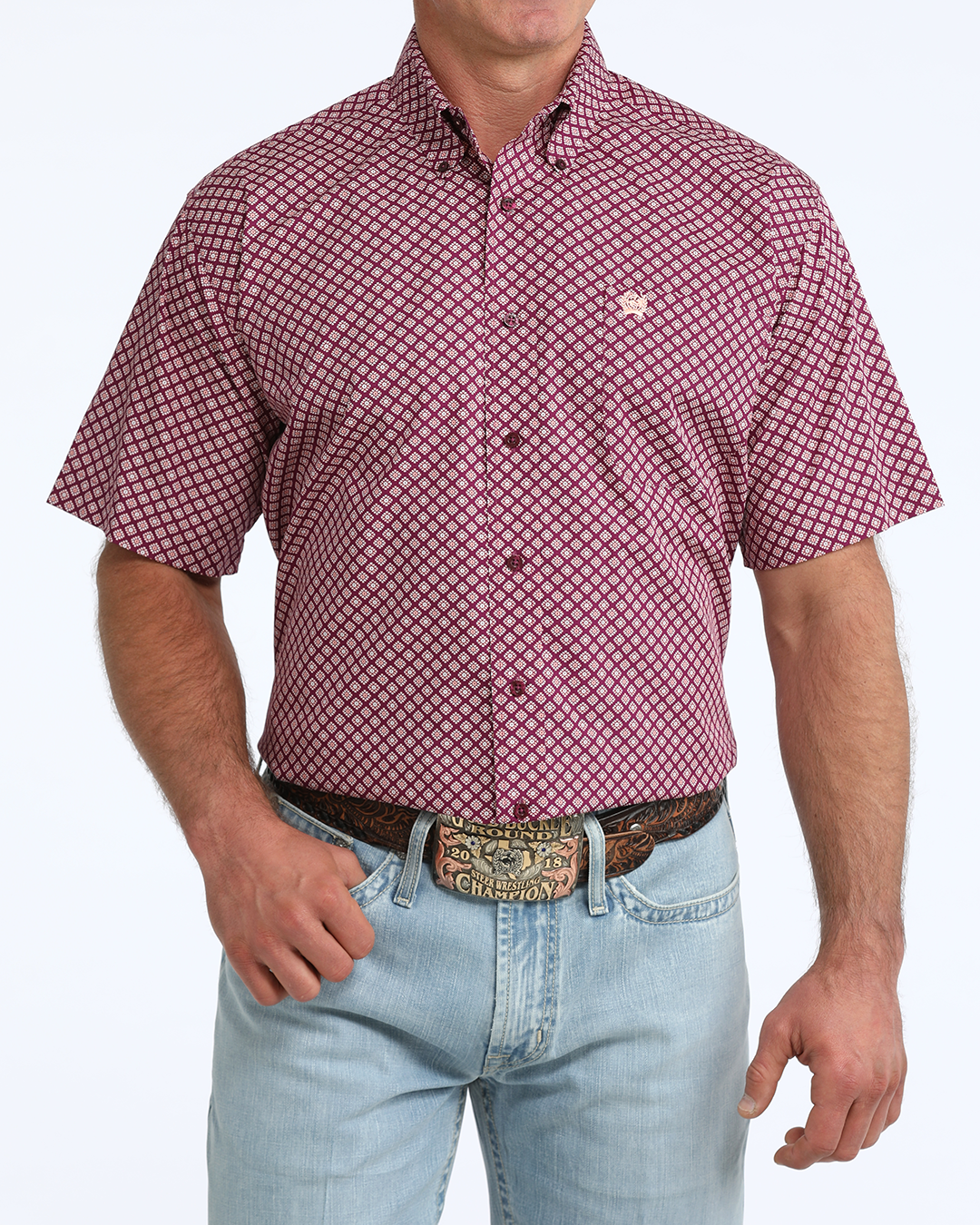 Men's Classic Fit Button-Down Western Shirt
