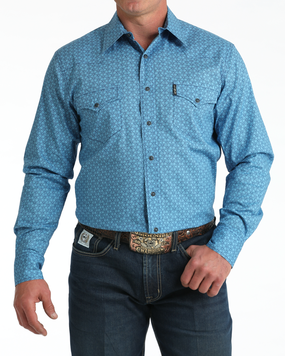 Men’s Modern Fit Snap Front Western Shirt
