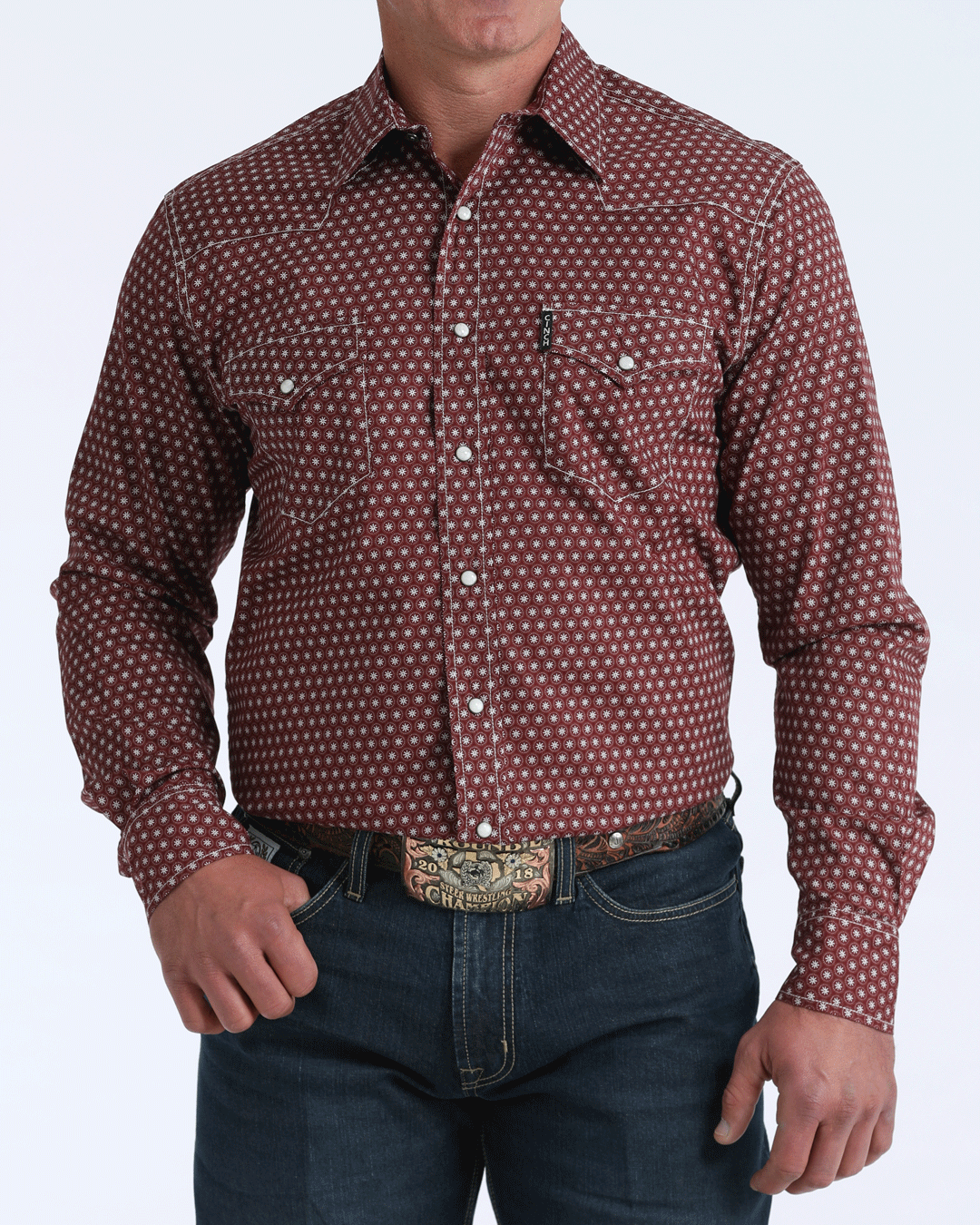 Men’s Modern Fit Snap Front Western Shirt