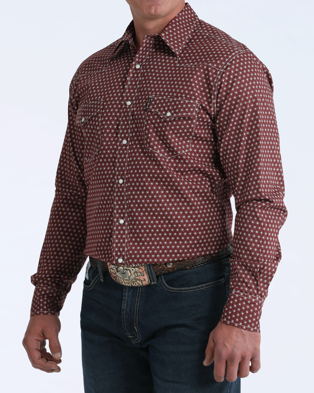 Men’s Modern Fit Snap Front Western Shirt
