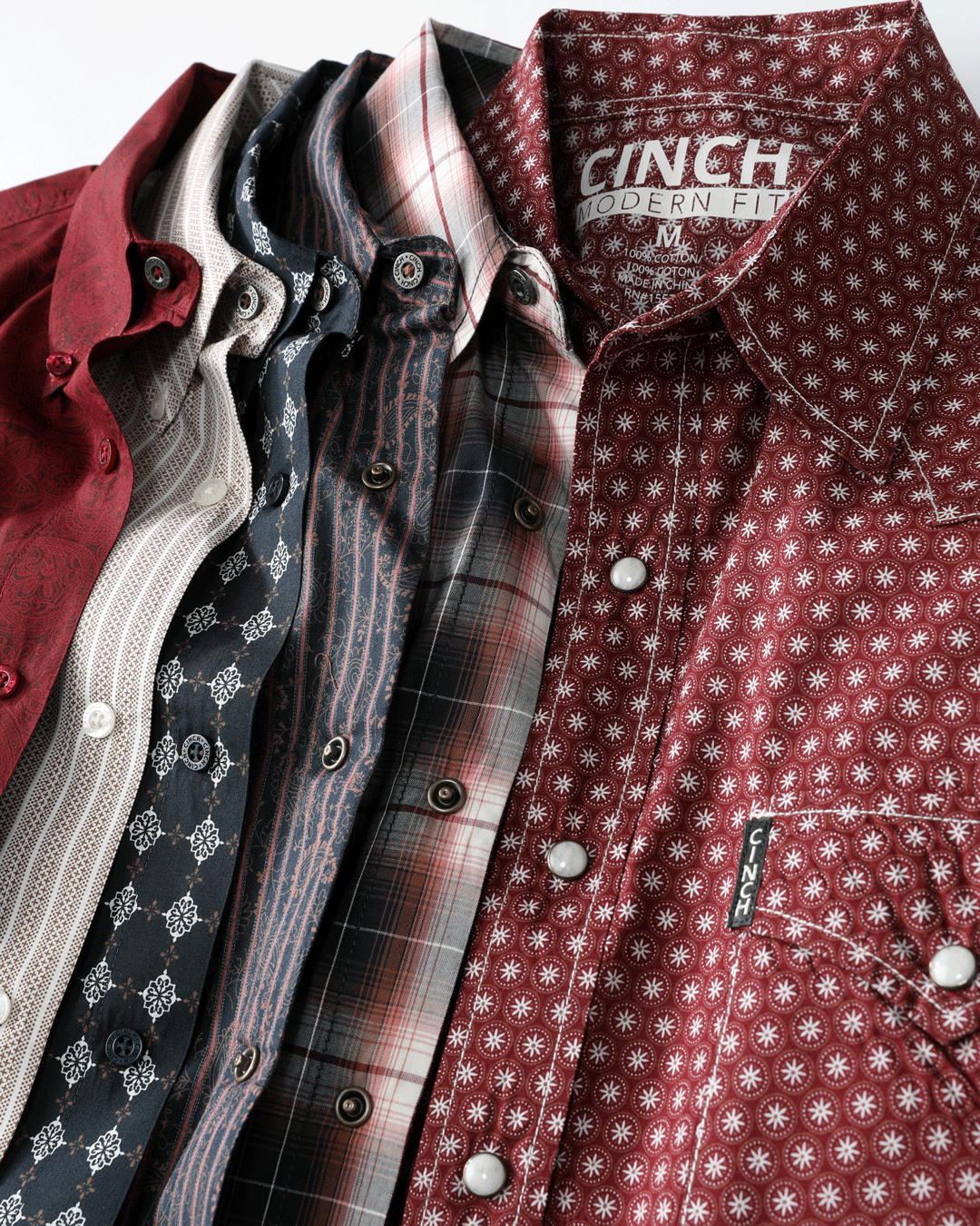 Men’s Modern Fit Snap Front Western Shirt