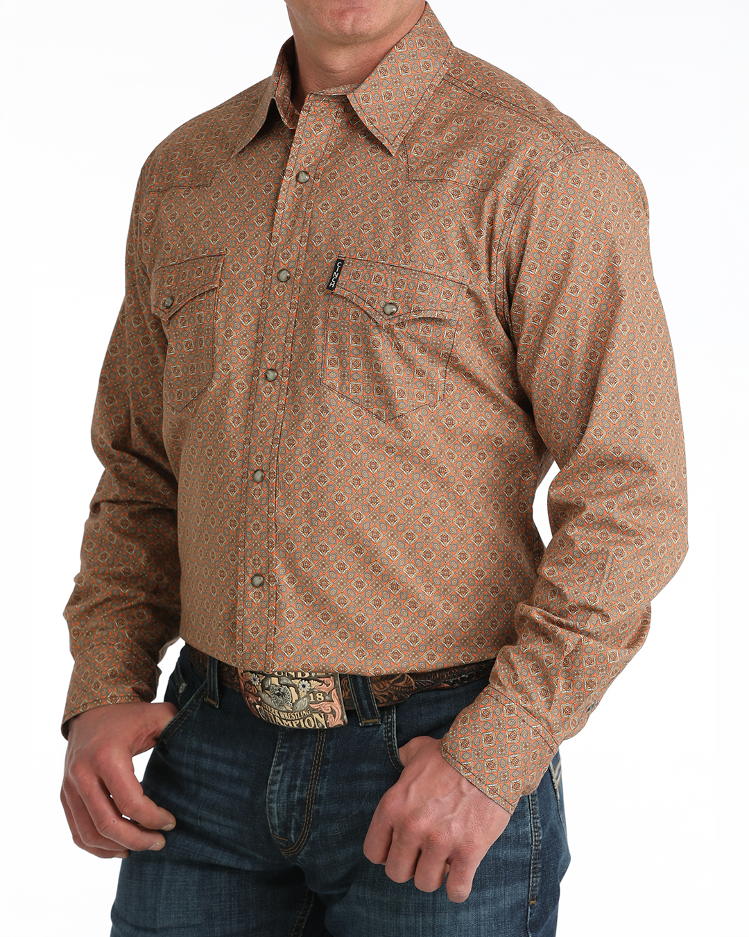 Men’s Modern Fit Snap Front Western Shirt