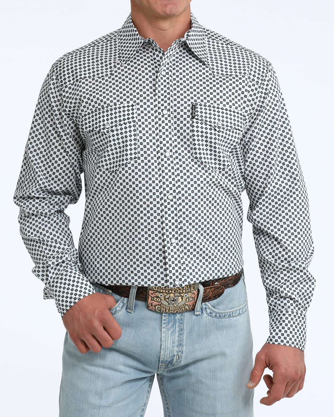 Men’s Modern Fit Snap Front Western Shirt
