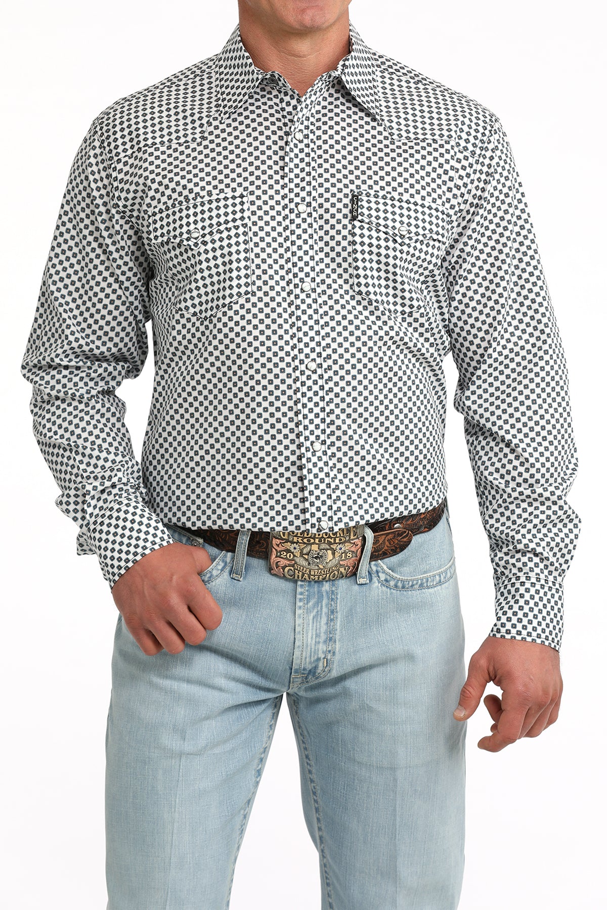 Men’s Modern Fit Snap Front Western Shirt