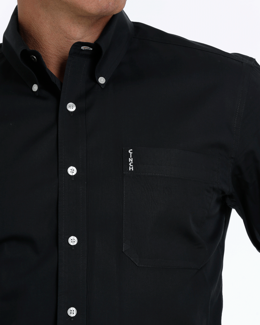 Men's Solid Modern Fit Button-Down Western Shirt