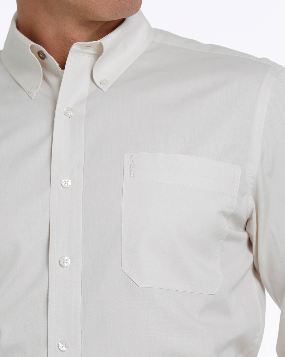 Men's Solid Modern Fit Button-Down Western Shirt
