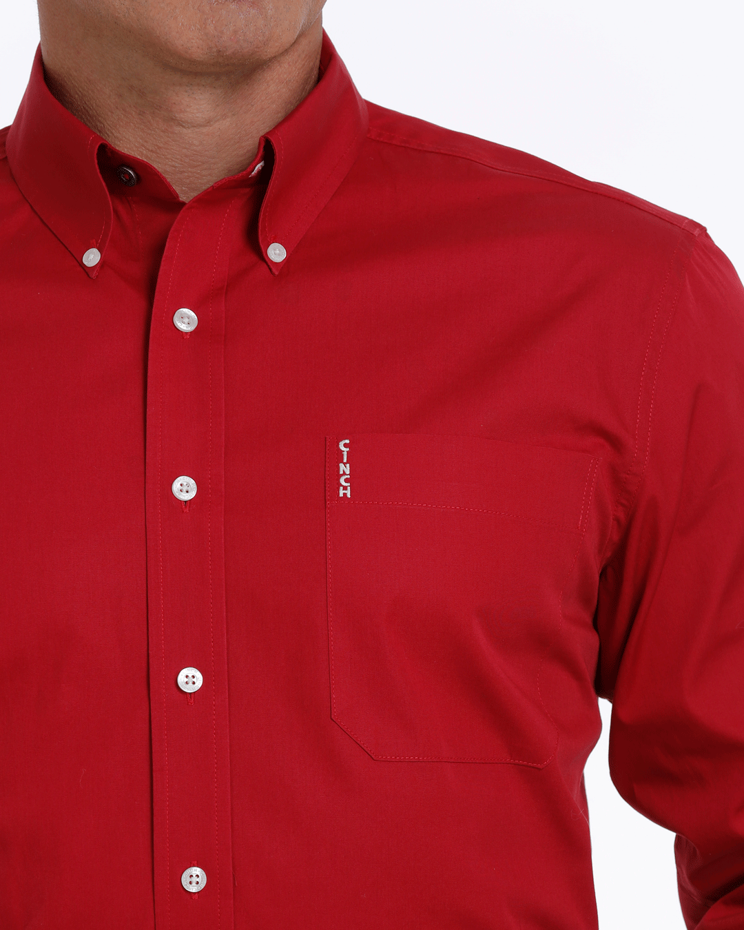 Men's Solid Modern Fit Button-Down Western Shirt