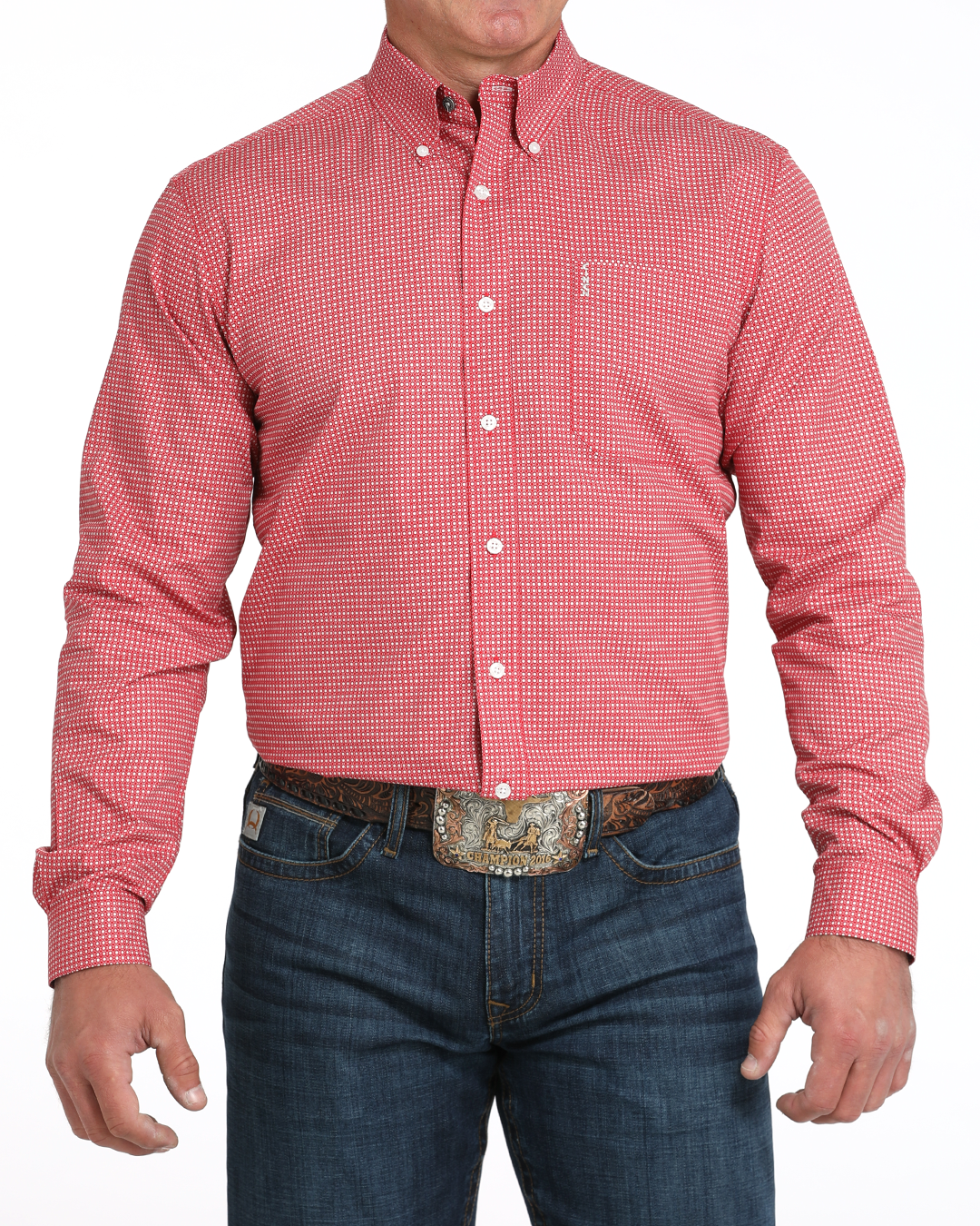 Men’s Modern Fit Button-Down Western Shirt