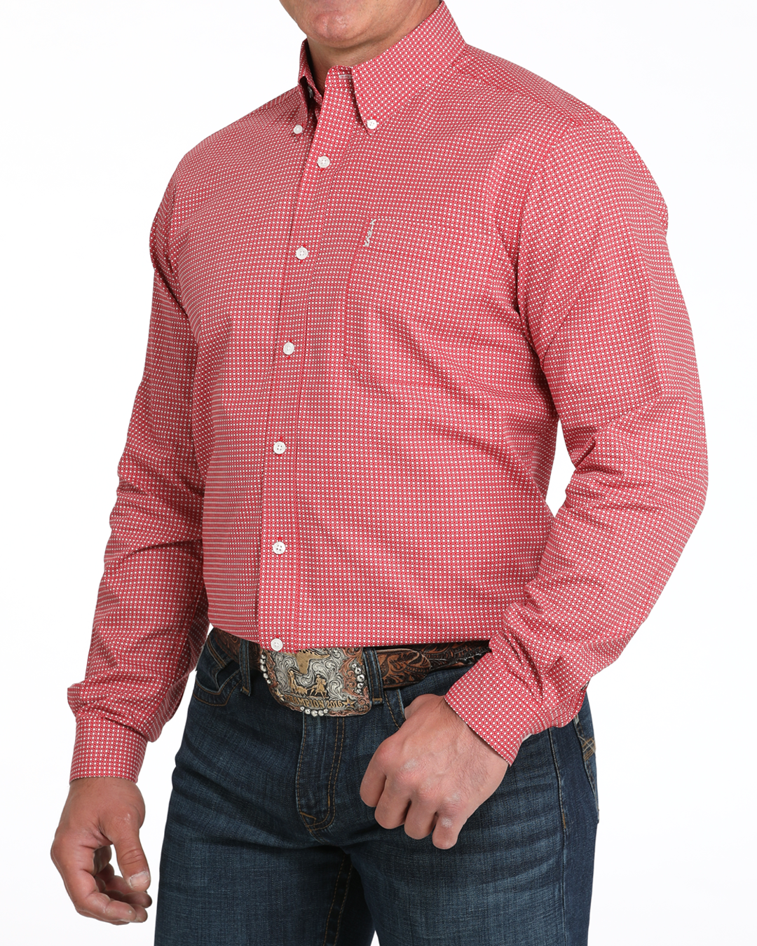 Men’s Modern Fit Button-Down Western Shirt