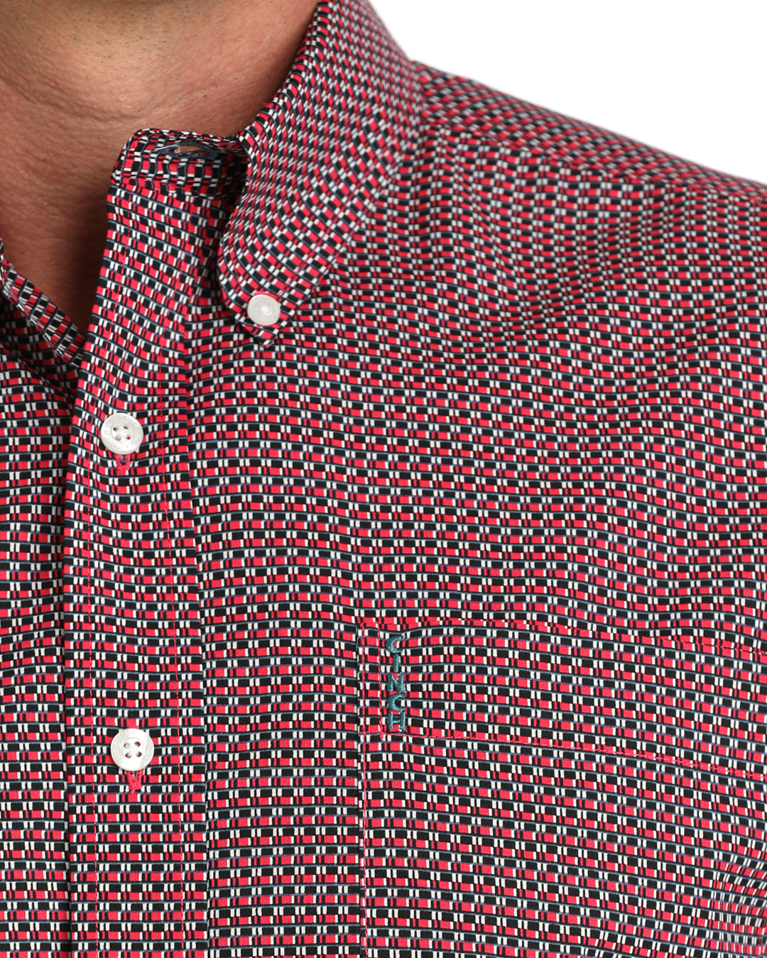 Men’s Modern Fit Button-Down Western Shirt