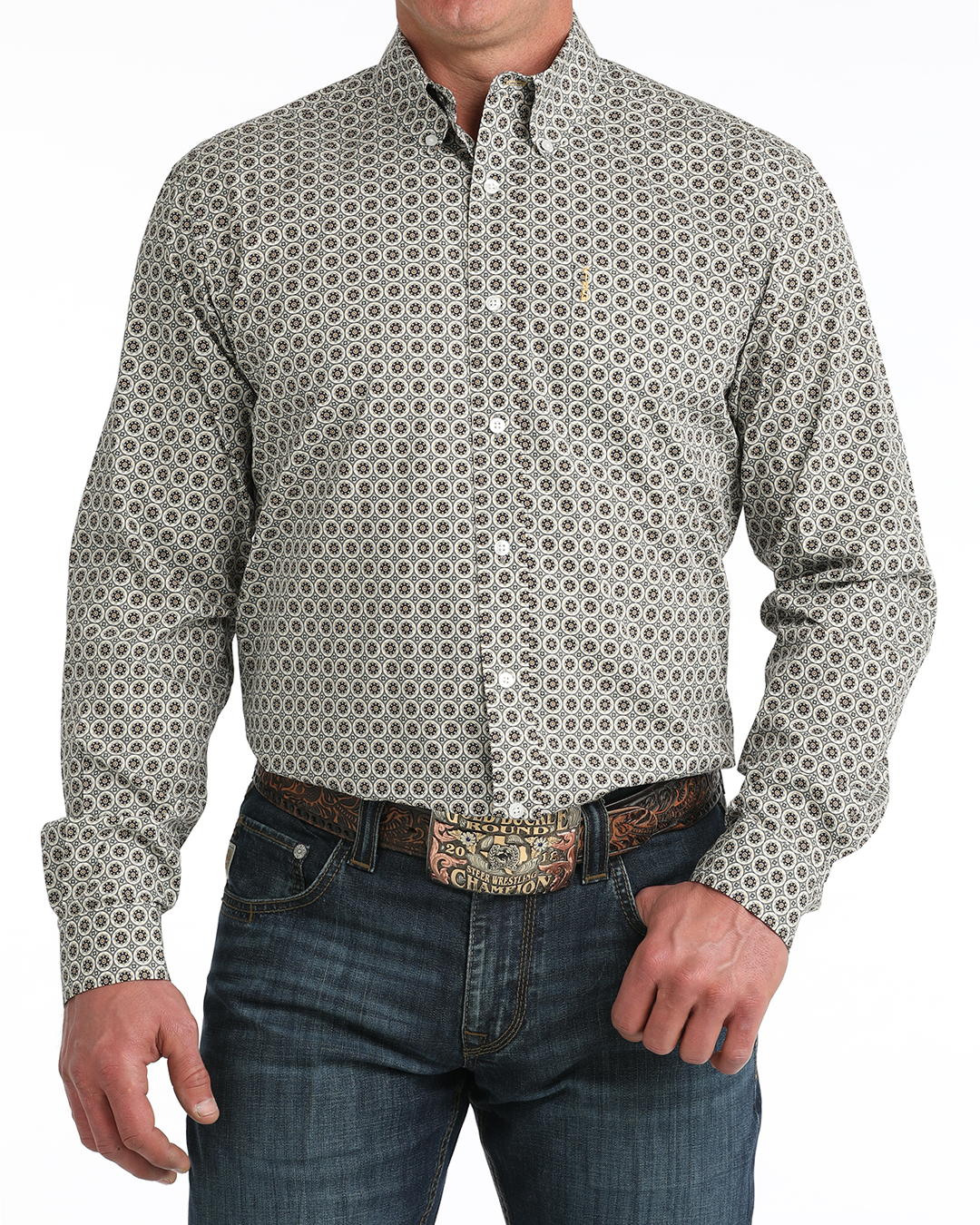 Men’s Modern Fit Button-Down Western Shirt