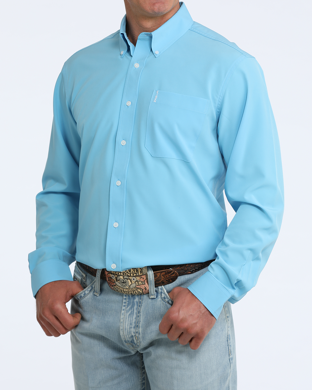 Men's ArenaFlex Modern Fit Button-Down Western Shirt