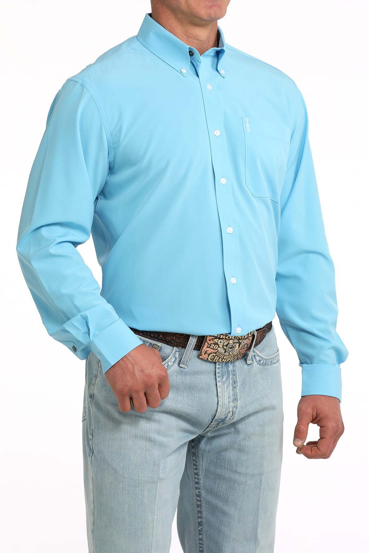 Men's ArenaFlex Modern Fit Button-Down Western Shirt