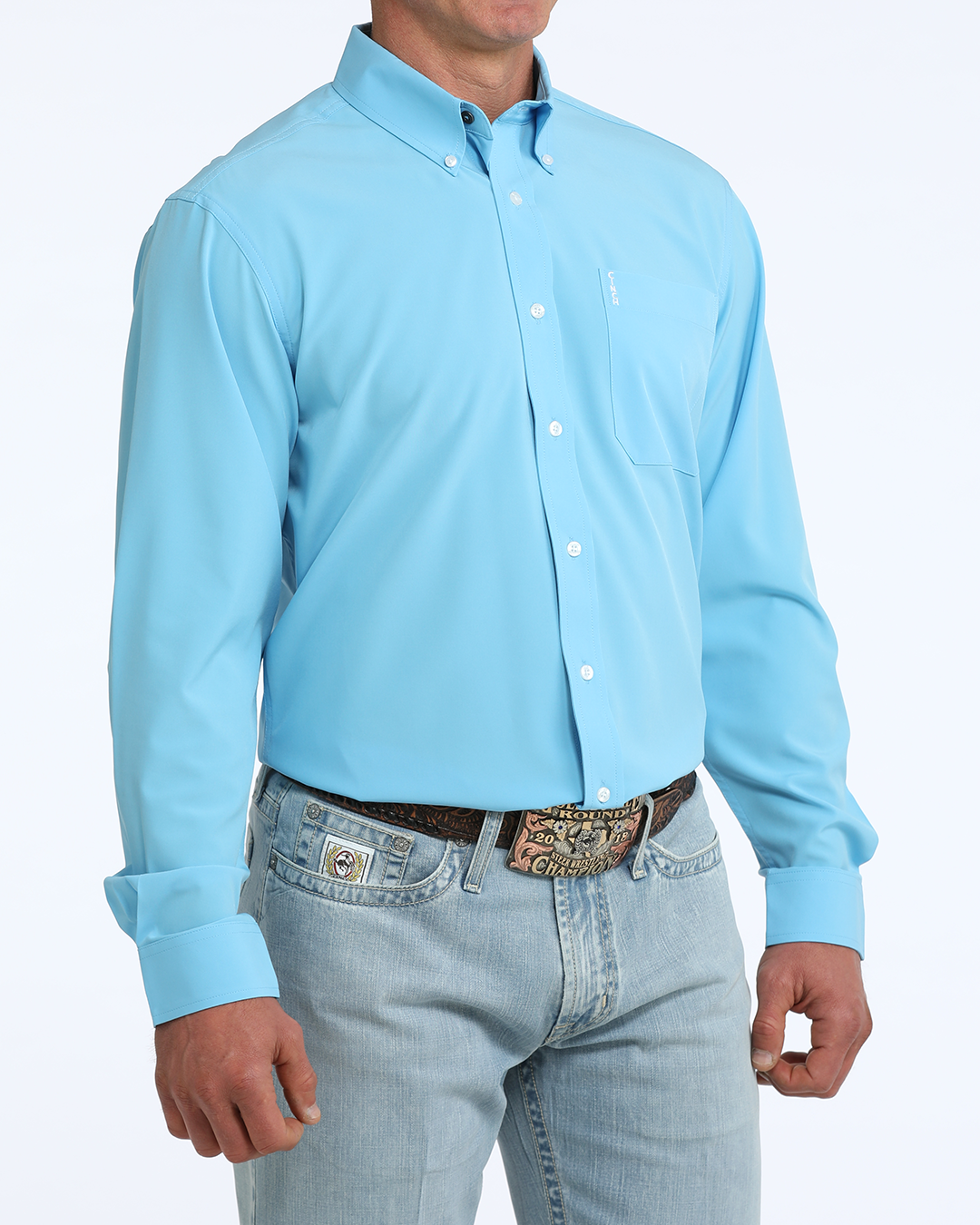 Men's ArenaFlex Modern Fit Button-Down Western Shirt