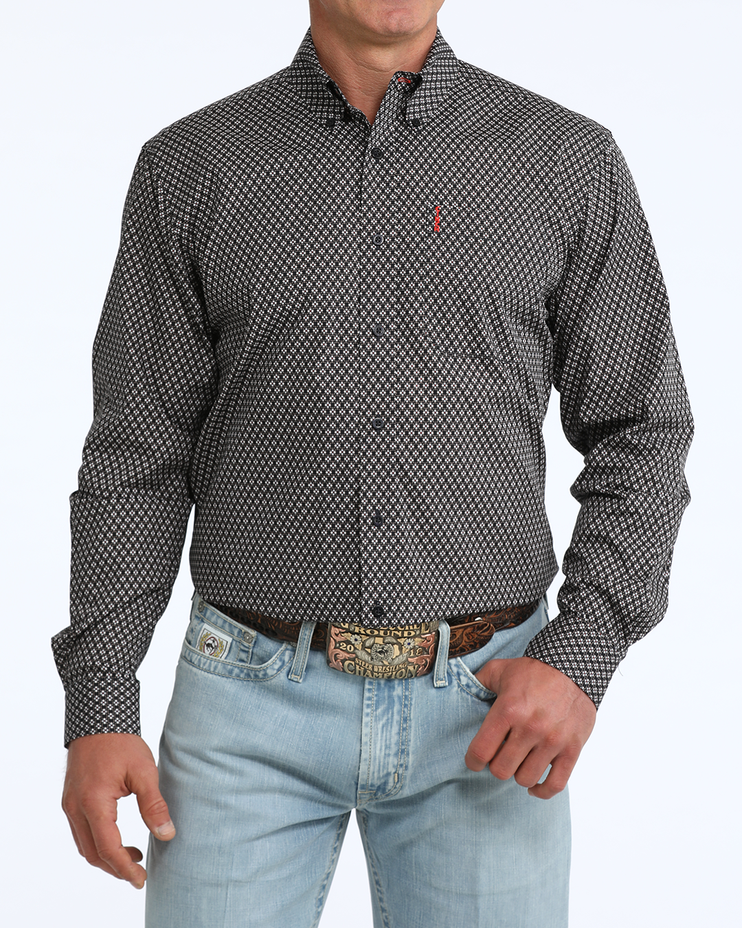 Men’s Modern Fit Button-Down Western Shirt