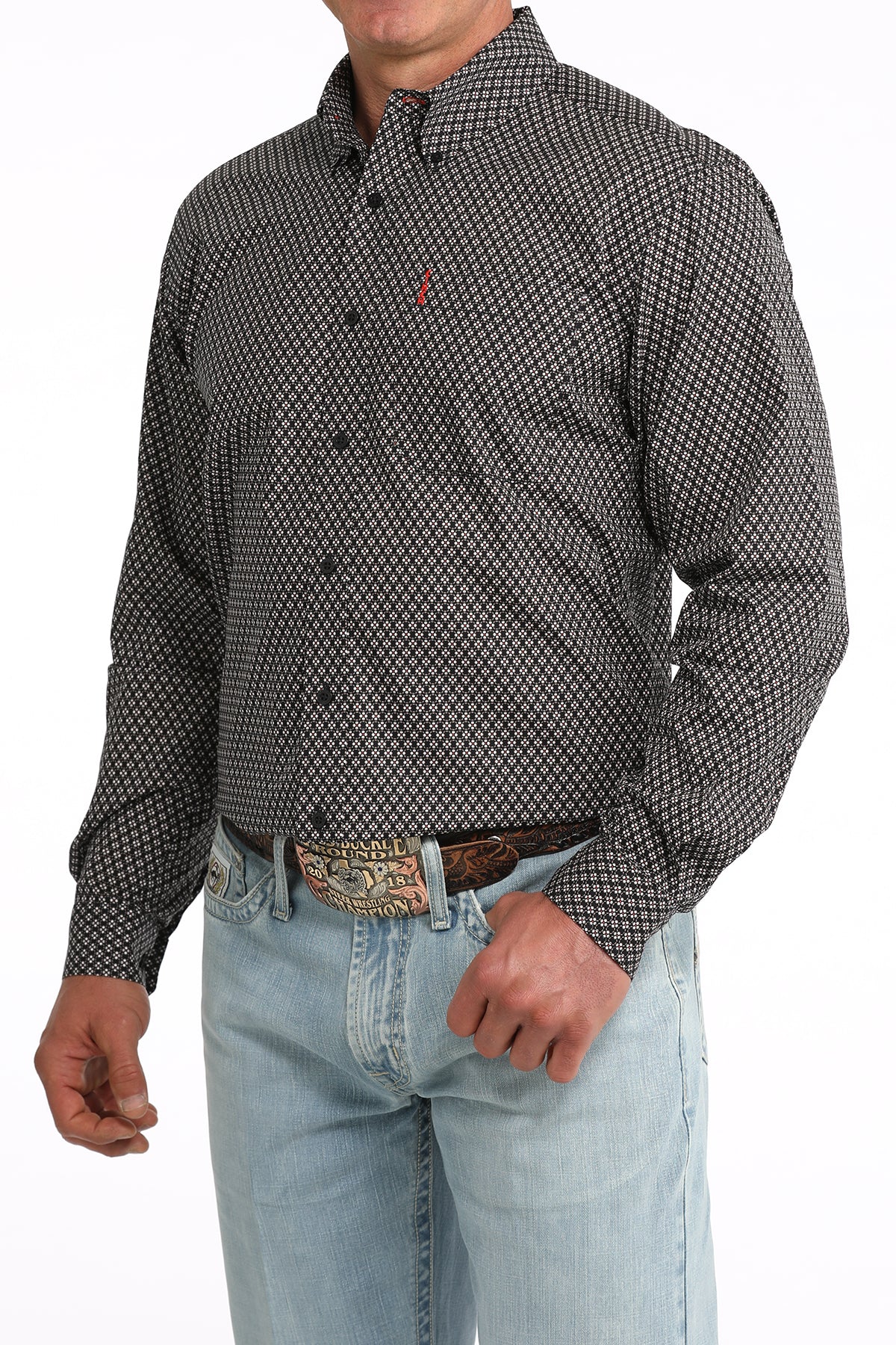 Men’s Modern Fit Button-Down Western Shirt