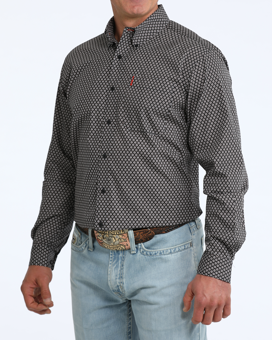 Men’s Modern Fit Button-Down Western Shirt