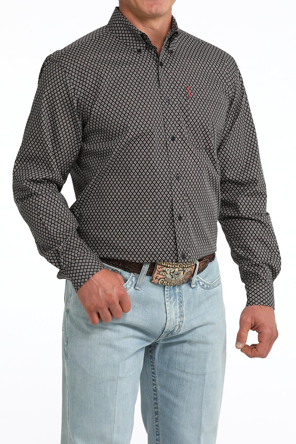 Men’s Modern Fit Button-Down Western Shirt