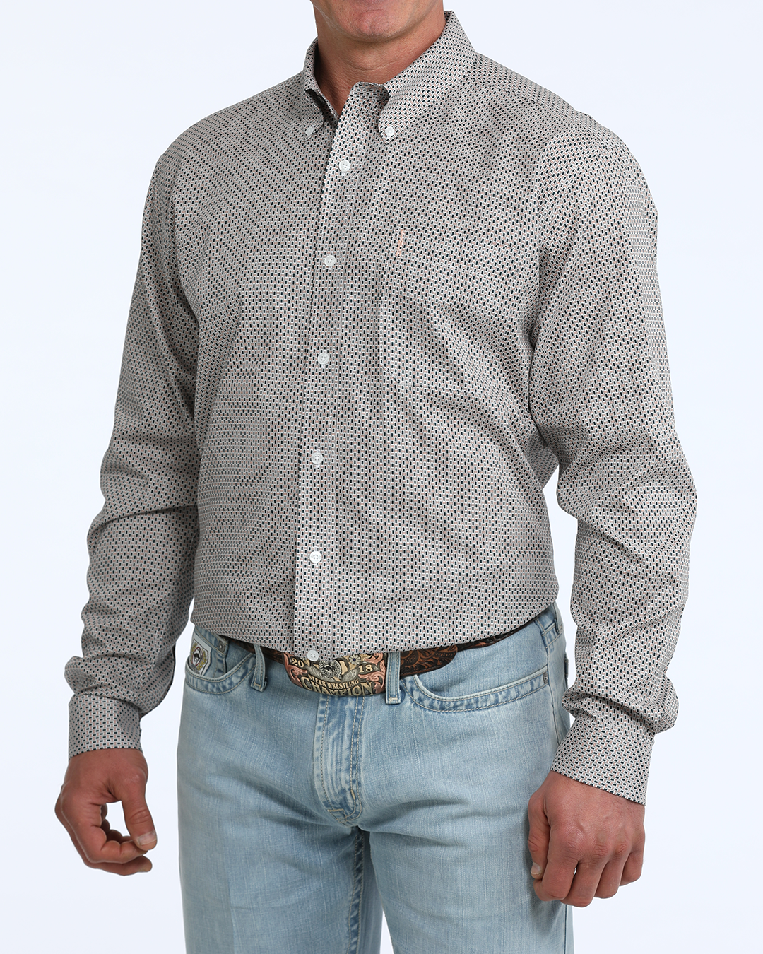 Men’s Modern Fit Button-Down Western Shirt