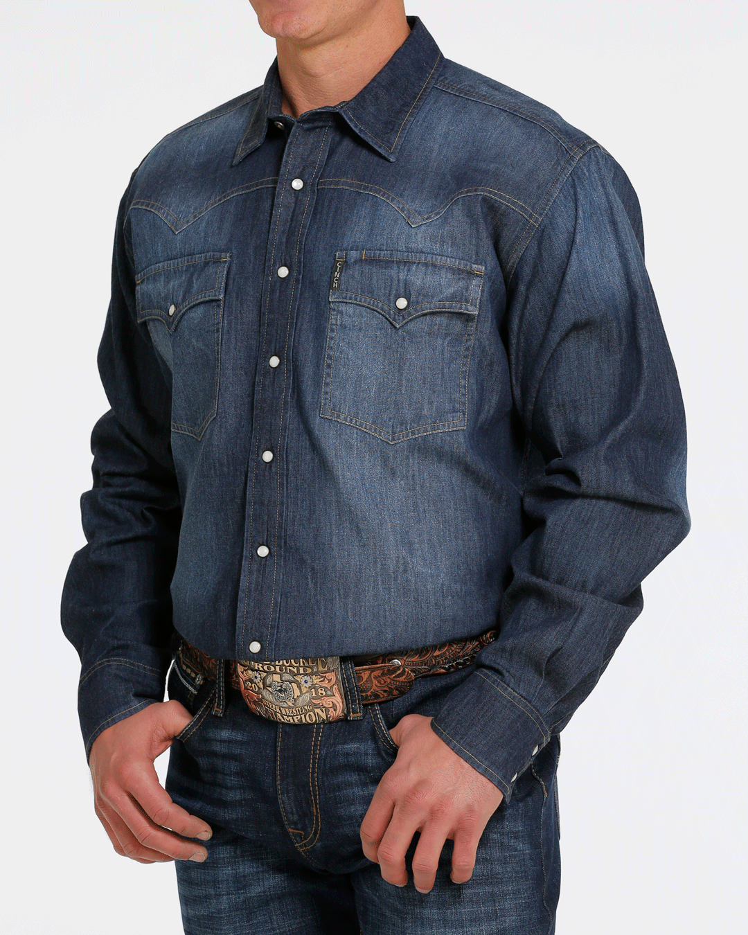 Men's Classic Fit Snap Front Western Shirt