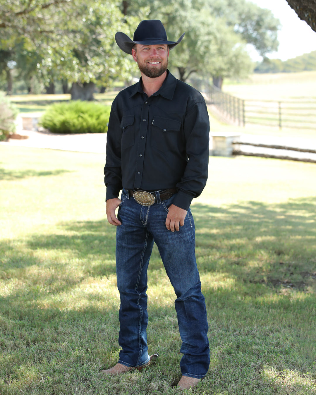 Men's Classic Fit Snap Front Western Shirt