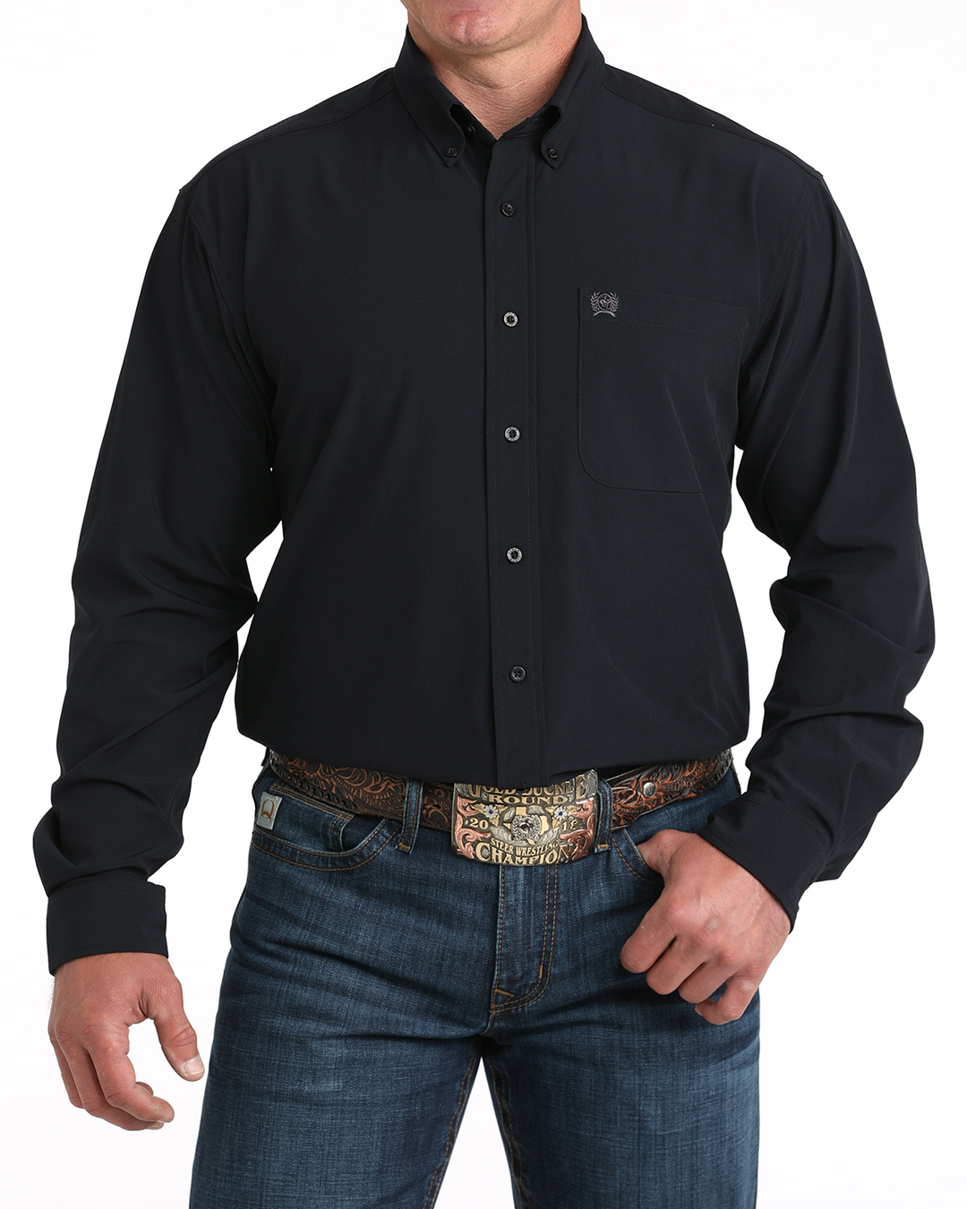 Men’s Solid Arenaflex® Button-Down Western Shirt