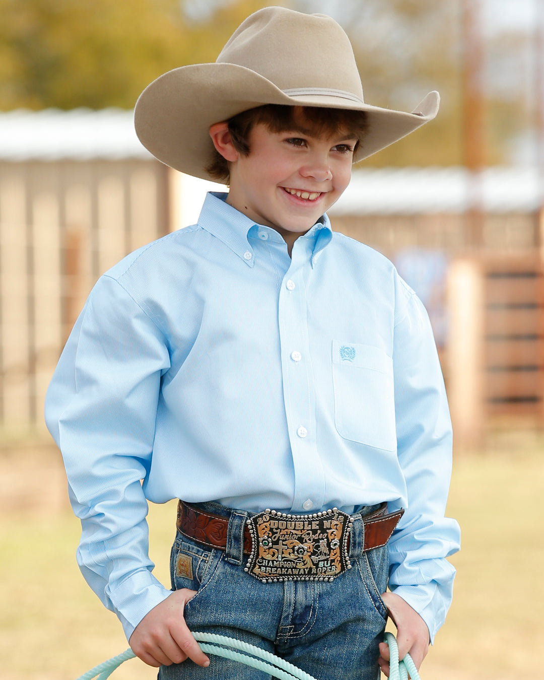 Boy's TENCEL™ Classic Fit Button-Down Western Shirt
