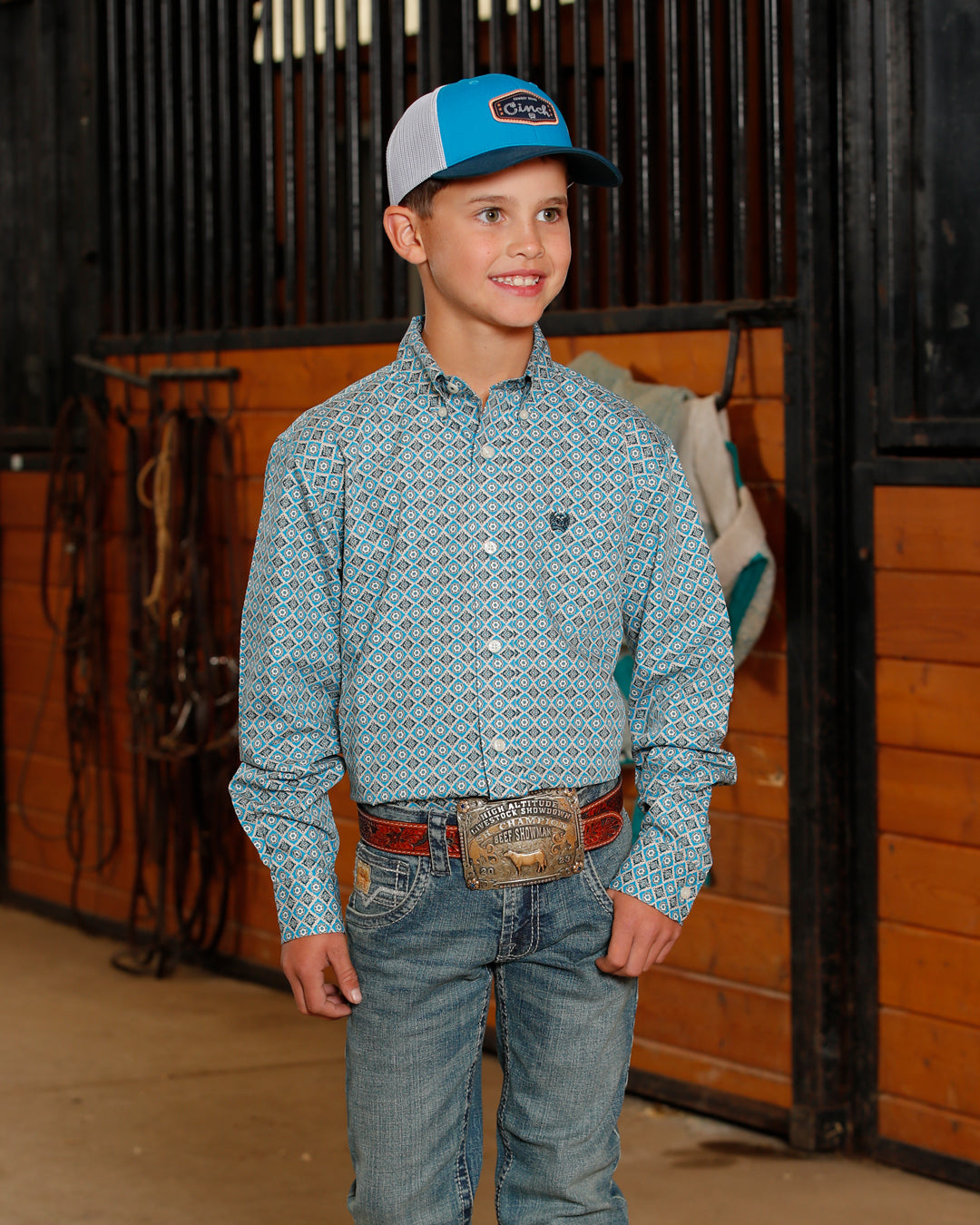 Boy's Button-Down Western Shirt