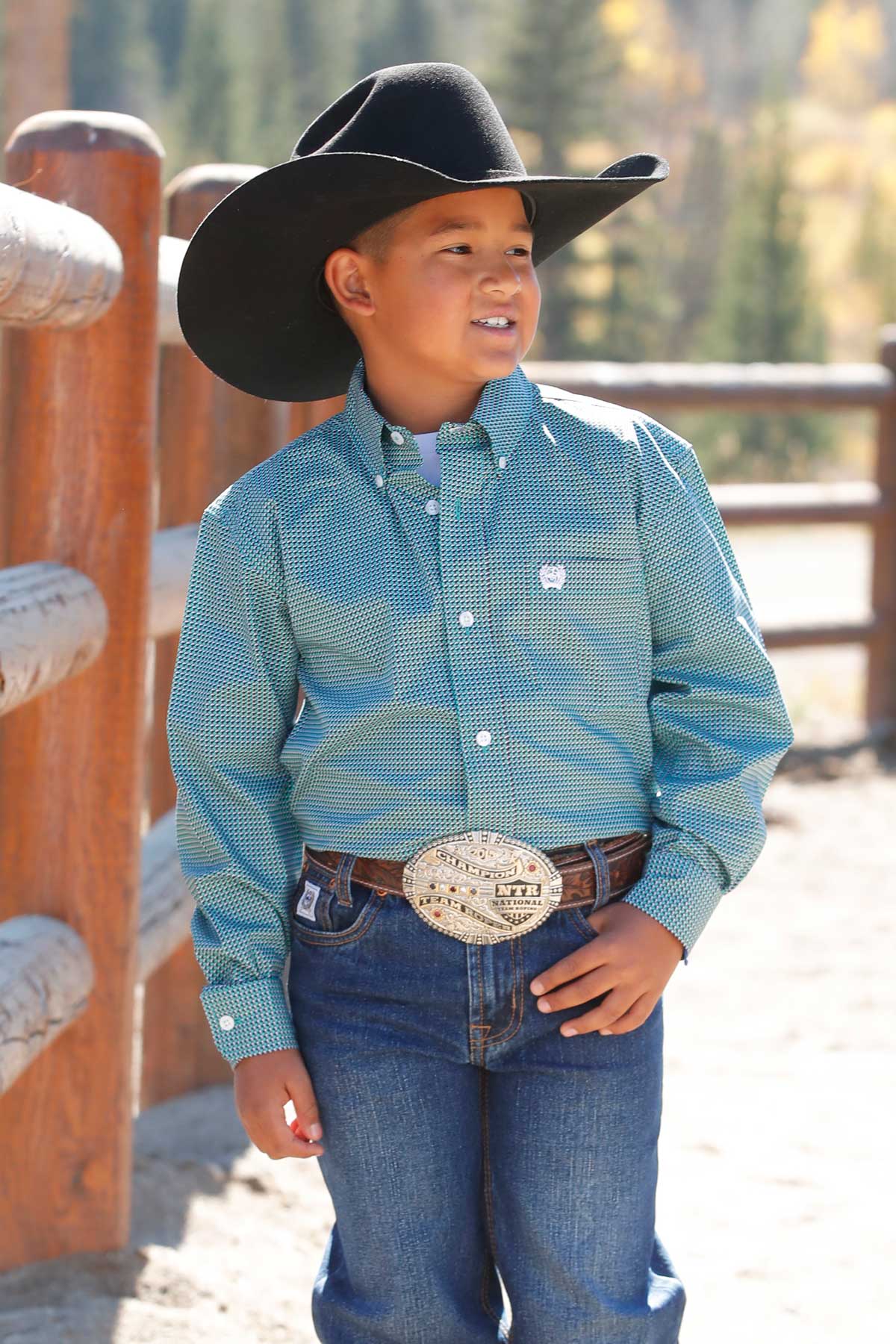 Boy's Button-Down Western Shirt