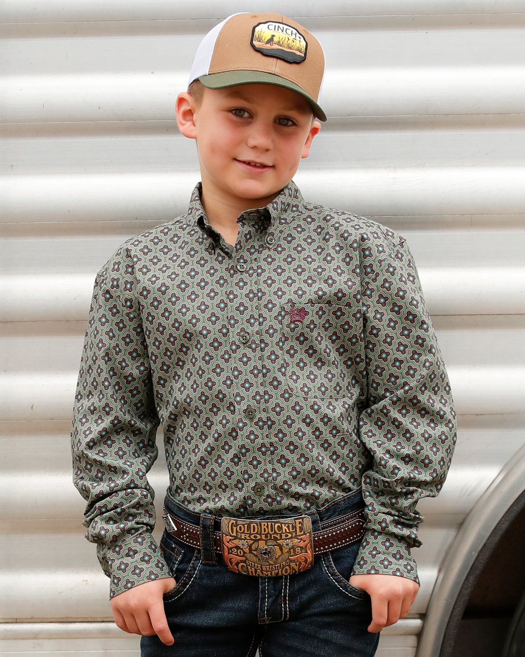 Boy's Button-Down Western Shirt