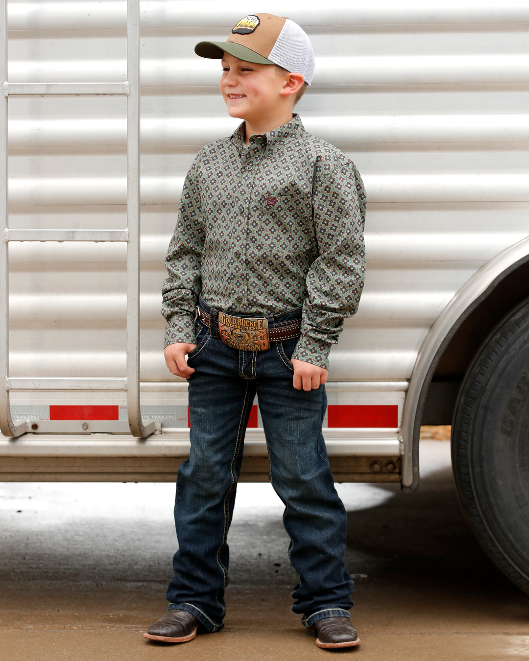 Boy's Button-Down Western Shirt