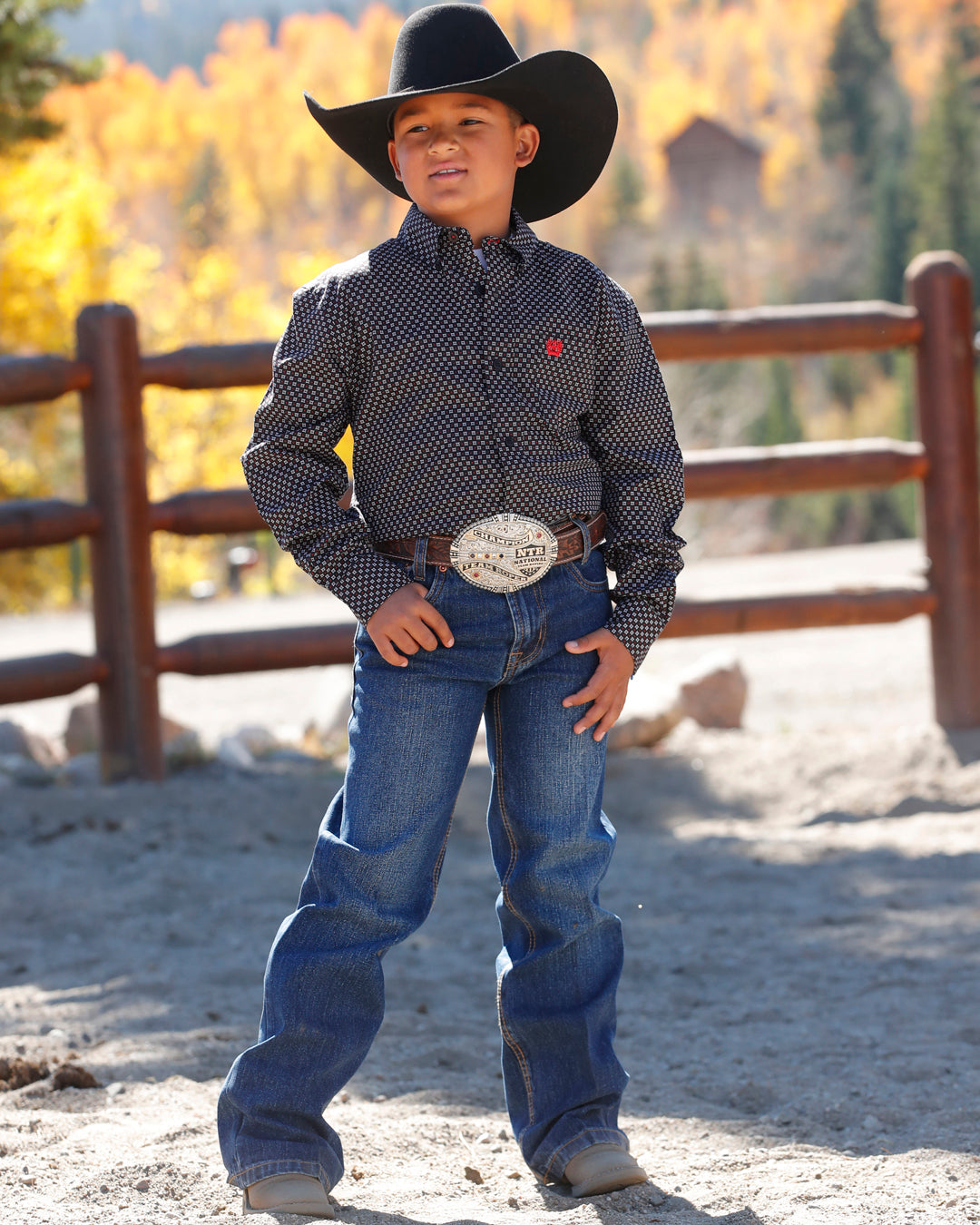 Boy's Button-Down Western Shirt