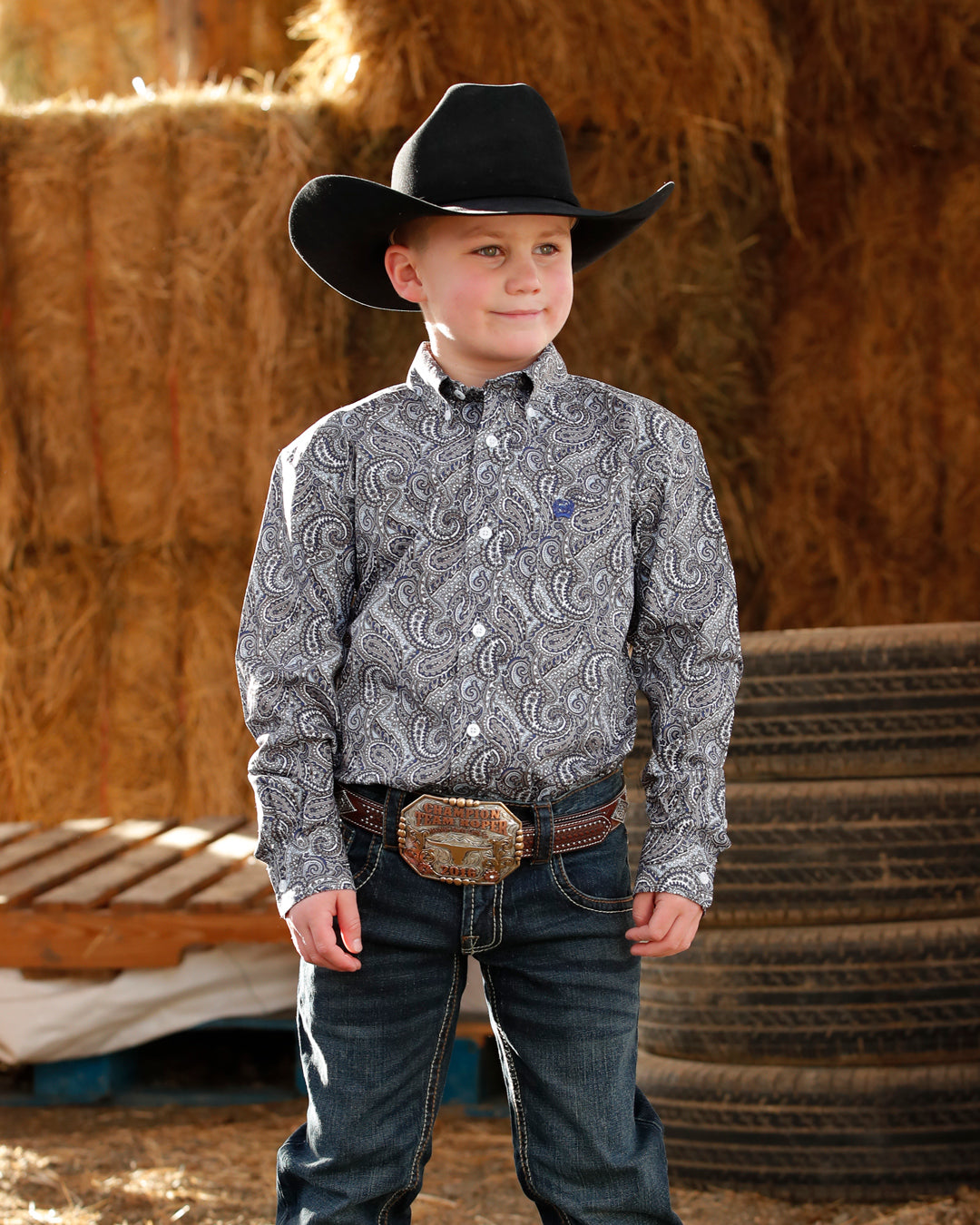 Boy's Button-Down Western Shirt