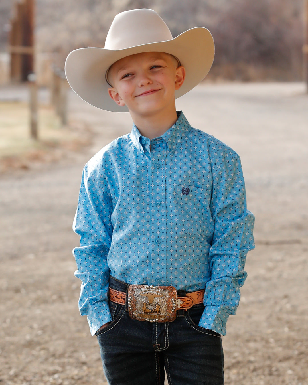 Boy's Button-Down Western Shirt