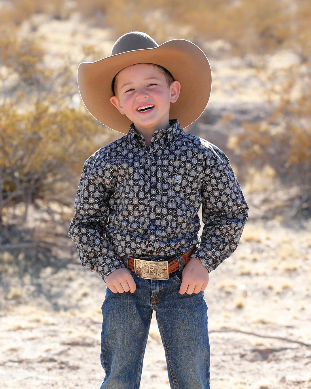 Boy's Button-Down Western Shirt