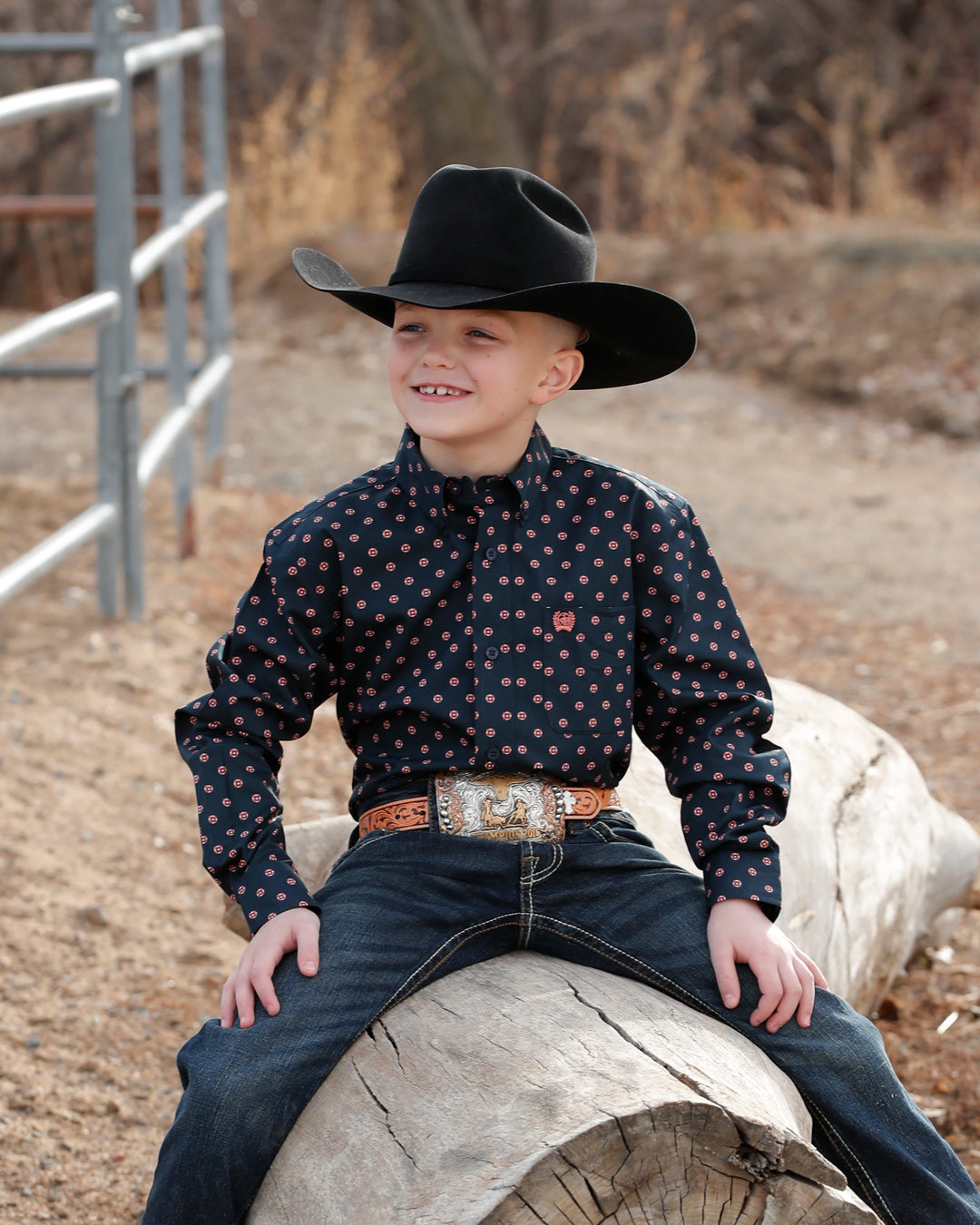 Boy's Button-Down Western Shirt