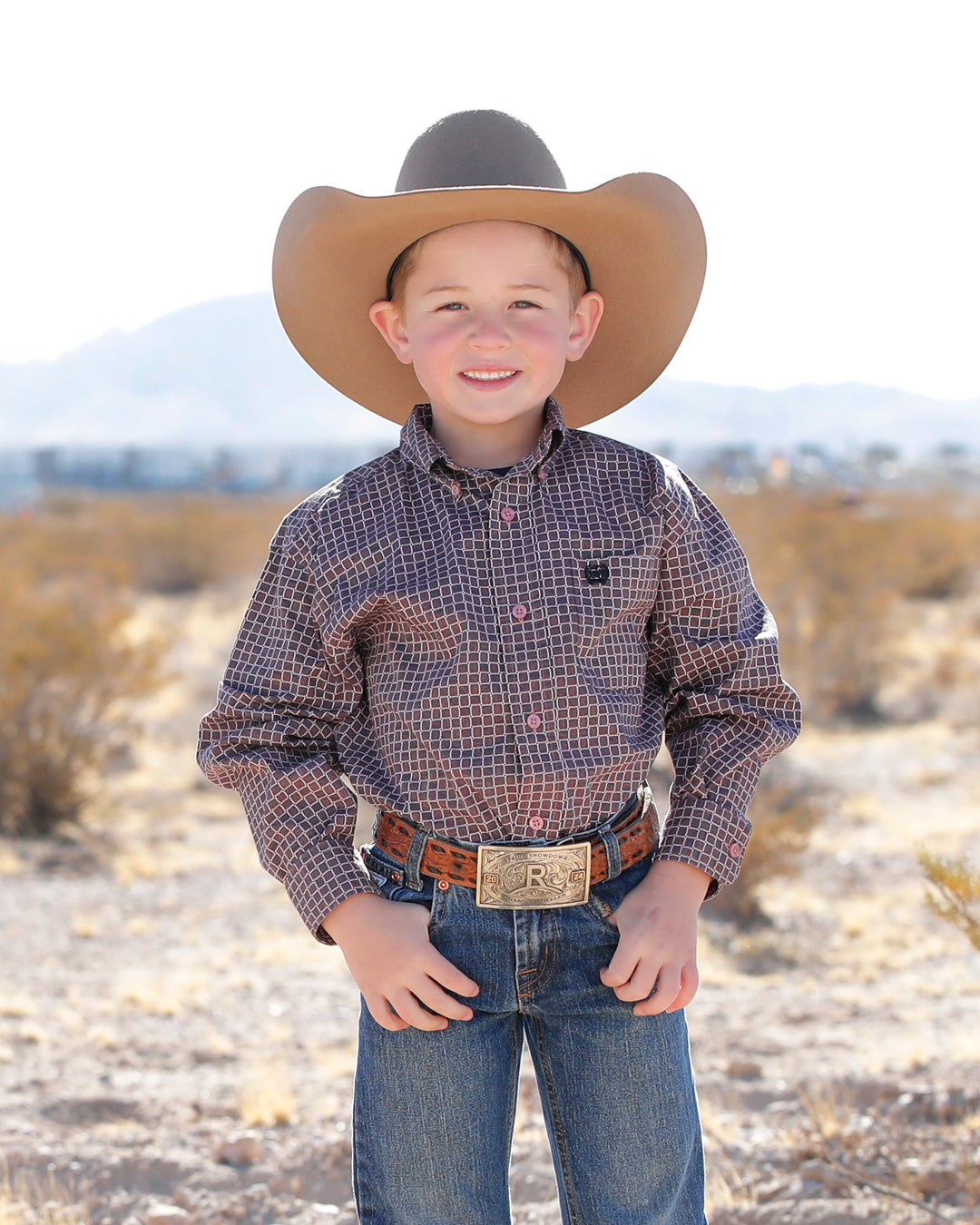Boy's Button-Down Western Shirt