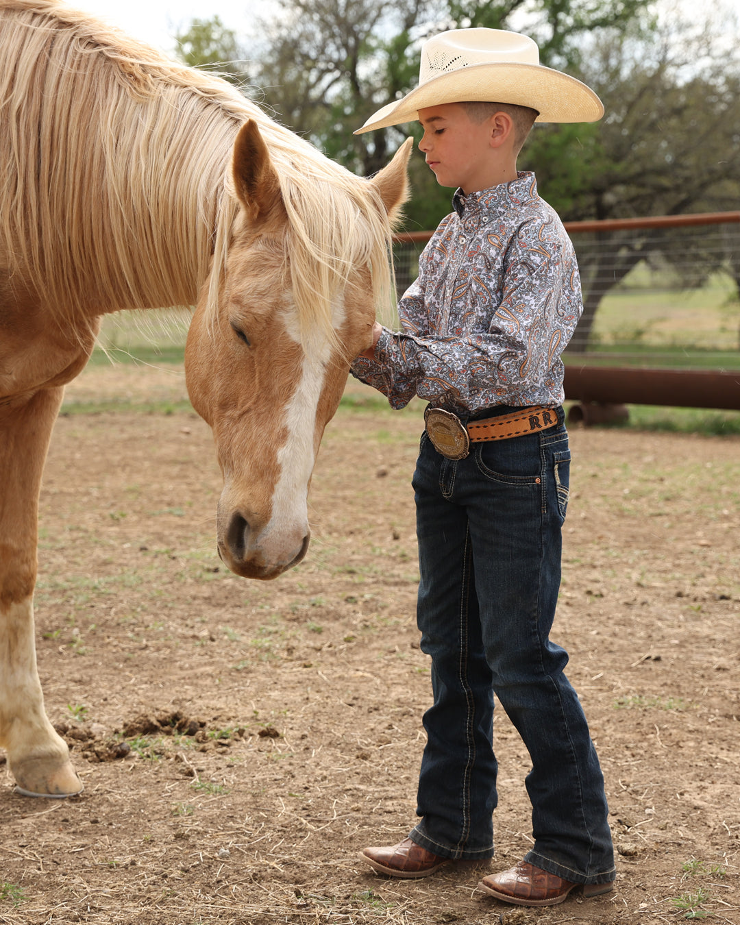 Boy's Button-Down Western Shirt