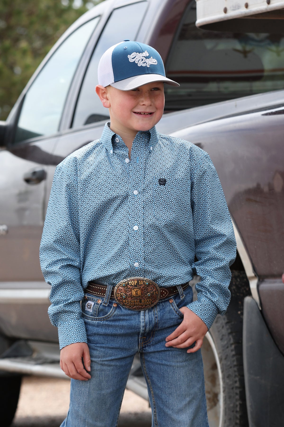 Boy's Button-Down Western Shirt