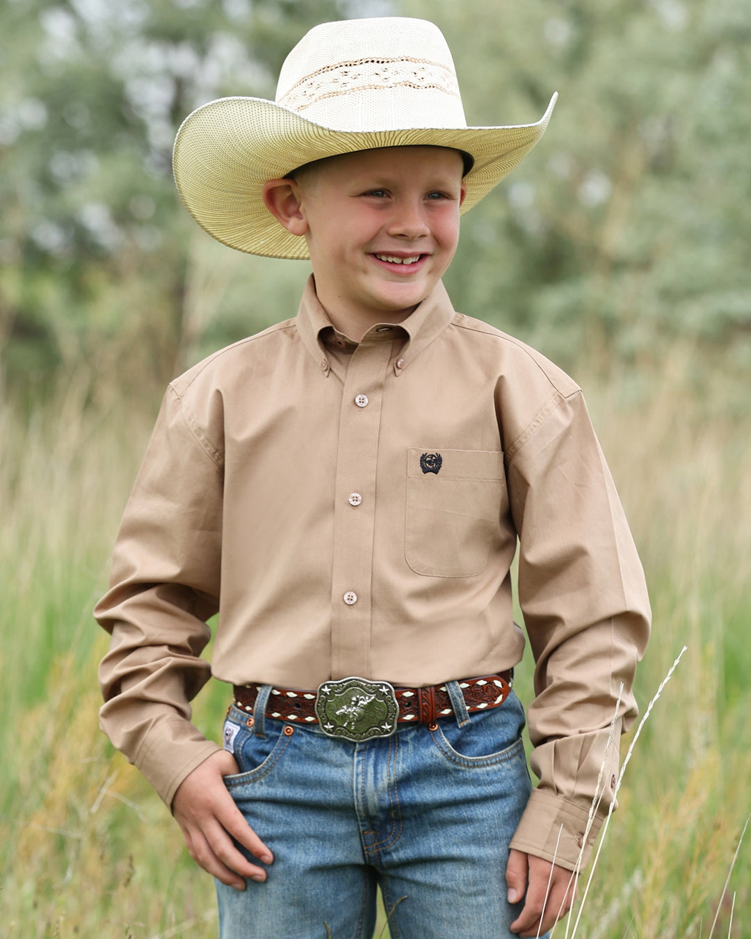 Boy's Button-Down Western Shirt