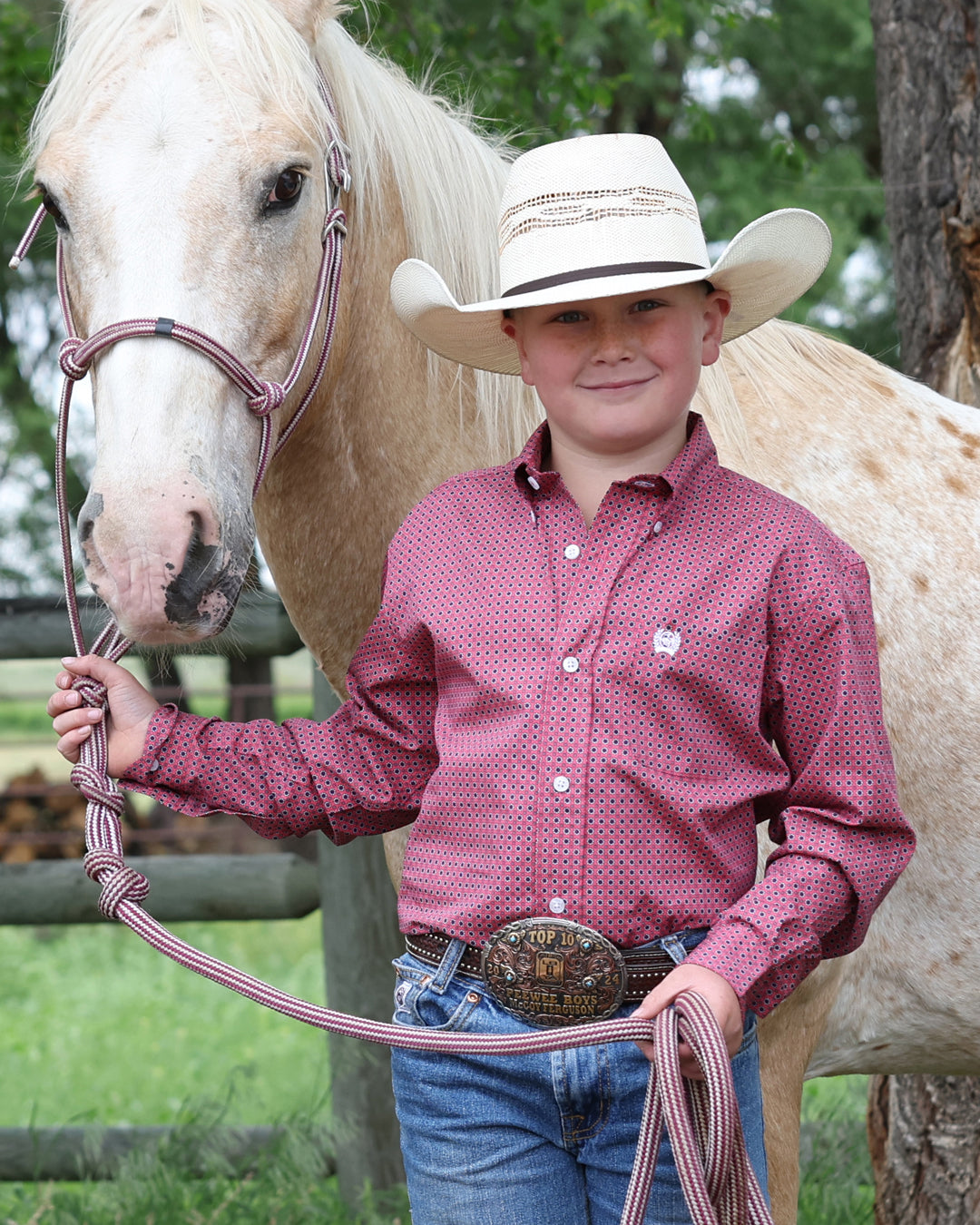 Boy's Button-Down Western Shirt