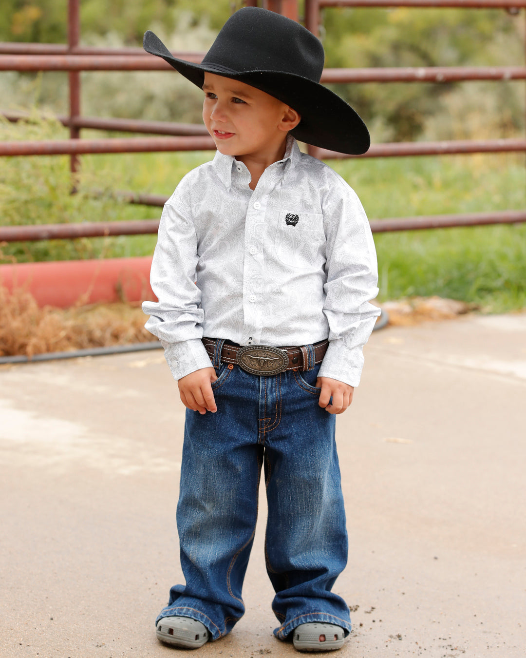 Boy's Button-Down Western Shirt