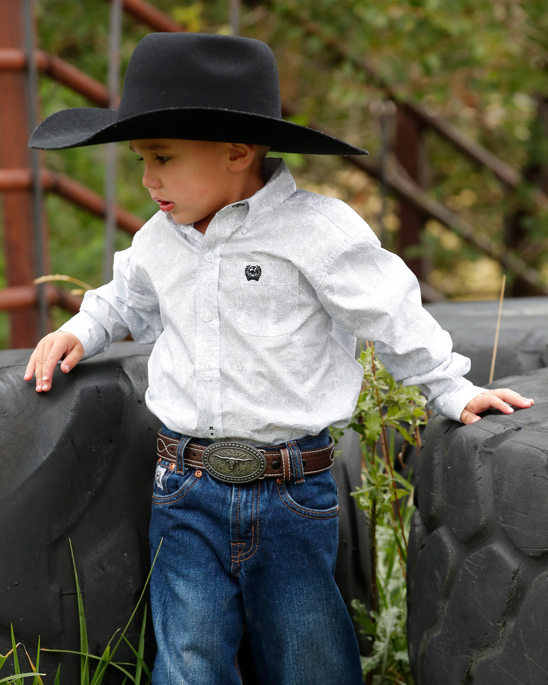 Boy's Button-Down Western Shirt